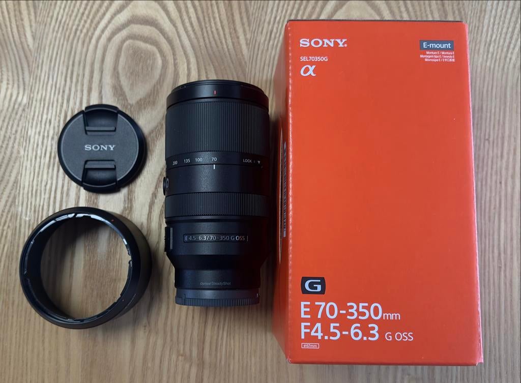 Sony E 70-350mm F4.5-6.3 G OSS lens E-mount, Audio, Tv en Foto, Fotografie | Lenzen en Objectieven, Zo goed als nieuw, Telelens