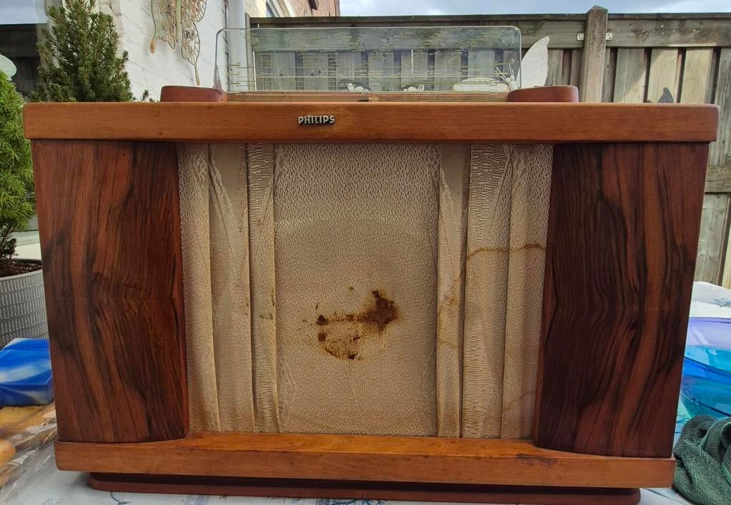 Te koop Vintage Philips radio, uit de jaren 40/50', Antiek en Kunst, Ophalen of Verzenden