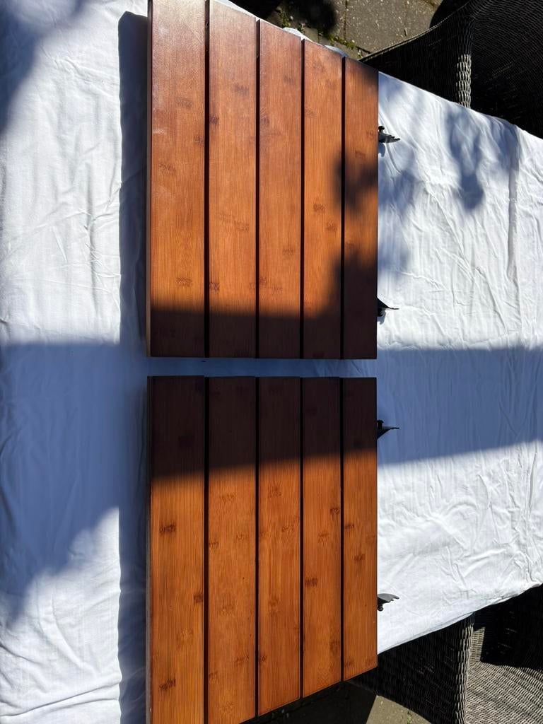 Bastard large Bamboe tafels met beugels, Tuin en Terras, Ophalen, Zo goed als nieuw