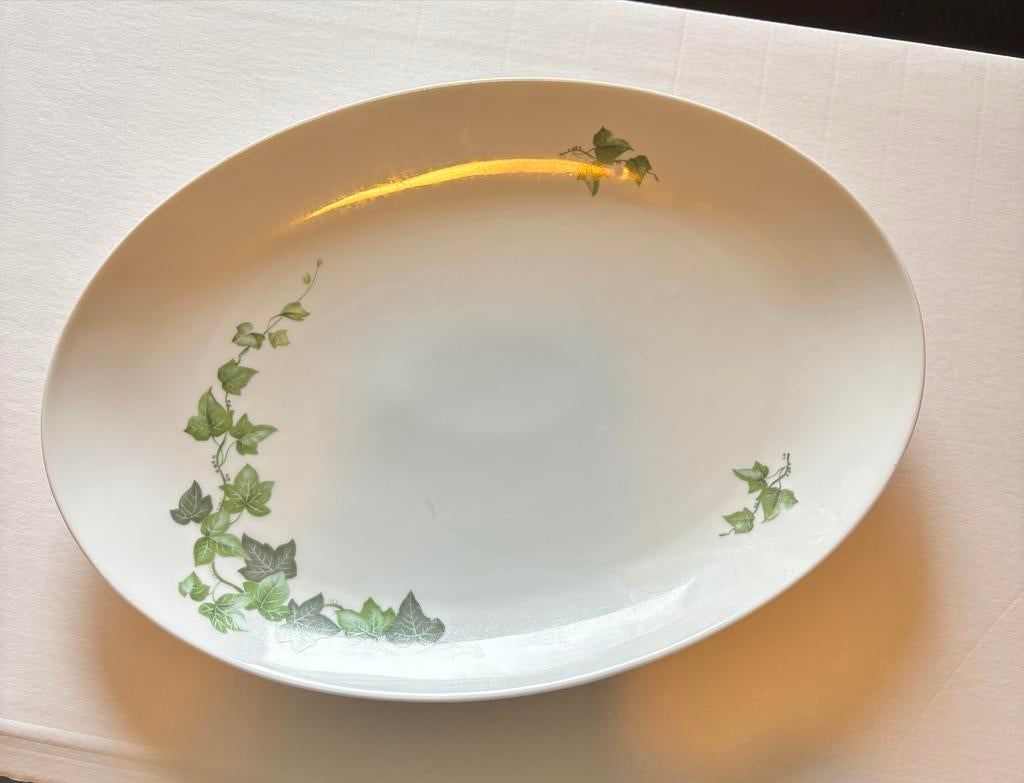 Eschenbach Ovale Serveerschaal met Klimop Decor, Ophalen of Verzenden, Overige stijlen, Porselein, Schaal of Schalen