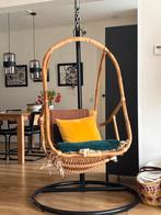 Hangstoel egg, inclusief standaard, Huis en Inrichting, Stoelen, Ophalen, Gebruikt, Bruin, Riet of Rotan