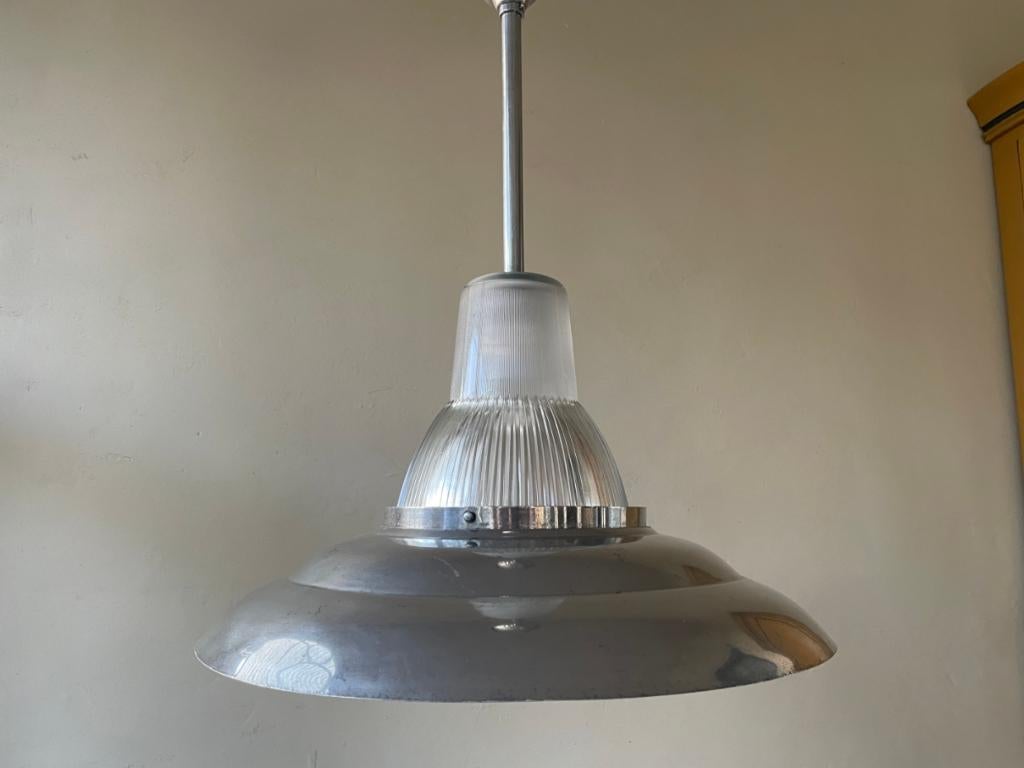 leuke Hanglamp Lamp Holophane Frans, Antiek en Kunst, Ophalen of Verzenden