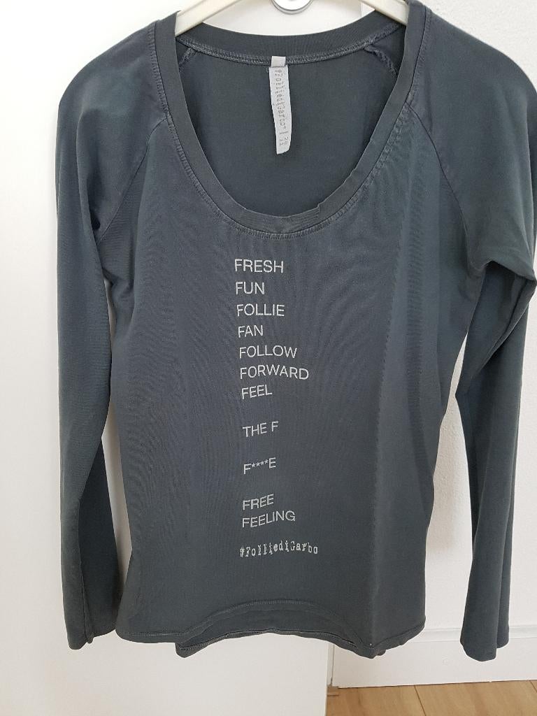 Follie di Garbo. Shirt. Groen. Maat S., Ophalen of Verzenden, Lange mouw, Maat 36 (S), Gedragen