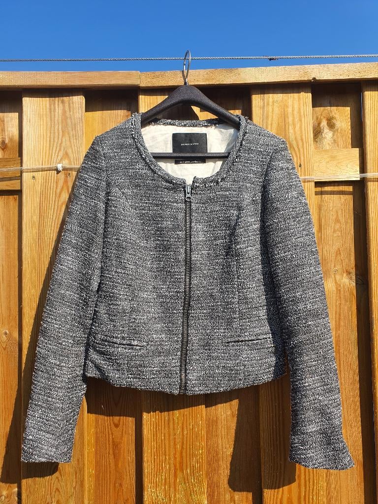 Maison Scotch blazer | luxe tweed | maat S, Ophalen of Verzenden, Zo goed als nieuw, Grijs