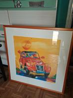 Ad Verstijnen - Citroën 2CV Eend - Zeefdruk 90x90 cm, Ophalen