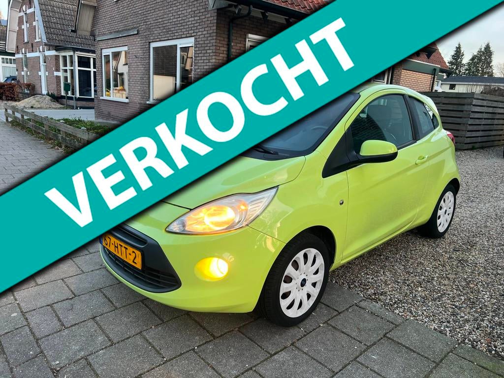 Ford Ka 1.2 Titanium, Airco, Elekpakket, Nieuwe APK!, Voorwielaandrijving, Stof, Gebruikt, 4 cilinders