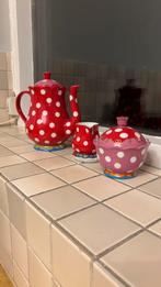 Oilily servies theepot melkkannetje suikerpot DE Douwe, Ophalen, Overige typen, Zo goed als nieuw, Overige stijlen