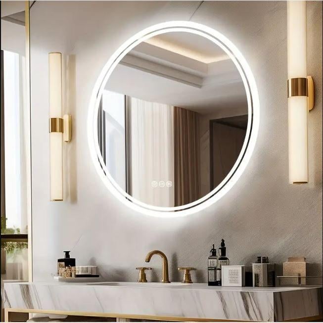 Badkamerspiegel led nieuw, Huis en Inrichting, Woonaccessoires | Spiegels, Rond, Nieuw, Ophalen of Verzenden, 75 tot 100 cm