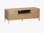 Nieuw in doos: TV-meubel Budapest, met visgraat, Ophalen, 100 tot 150 cm, Nieuw, Minder dan 100 cm
