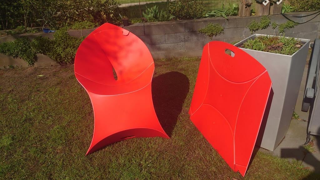 4x design fluxchair 2 nieuw, 2 zgan leuke opvouwbare stoel, Ophalen of Verzenden, Nieuw