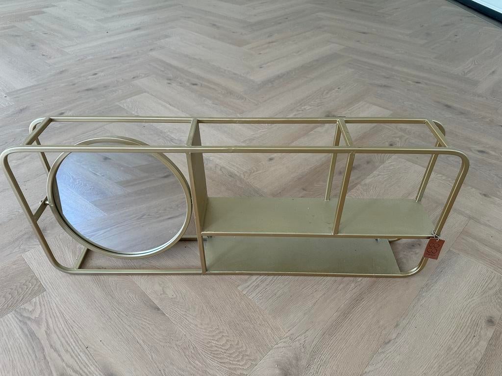 Wandplank met draaibare spiegel, Ophalen of Verzenden, Zo goed als nieuw