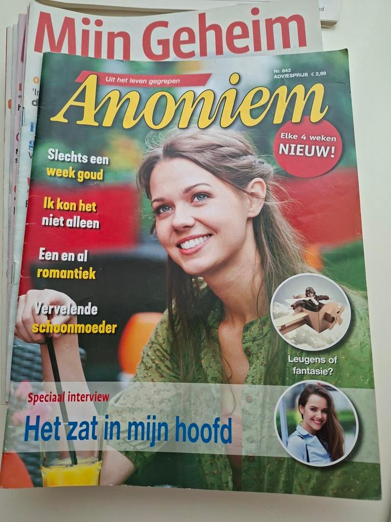 11x MIJN GEHEIM +1 Anoniem, Boeken, Ophalen, Zo goed als nieuw, Damesbladen