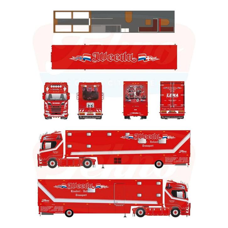 Tekno - Scania R530 Ferry Weeda, Hobby en Vrije tijd, Modelbouw | Radiografisch | Auto's, Nieuw, Ophalen of Verzenden