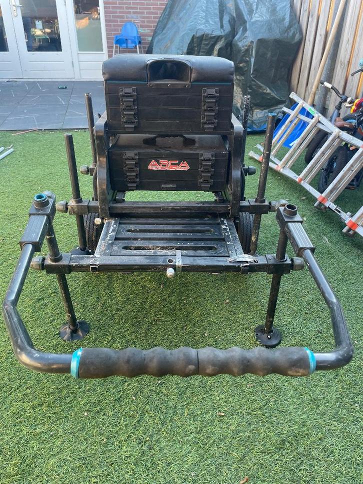 visstation, viskoffer, visstoel incl. Transport, Watersport en Boten, Hengelsport | Witvissen, Gebruikt, Overige typen, Ophalen