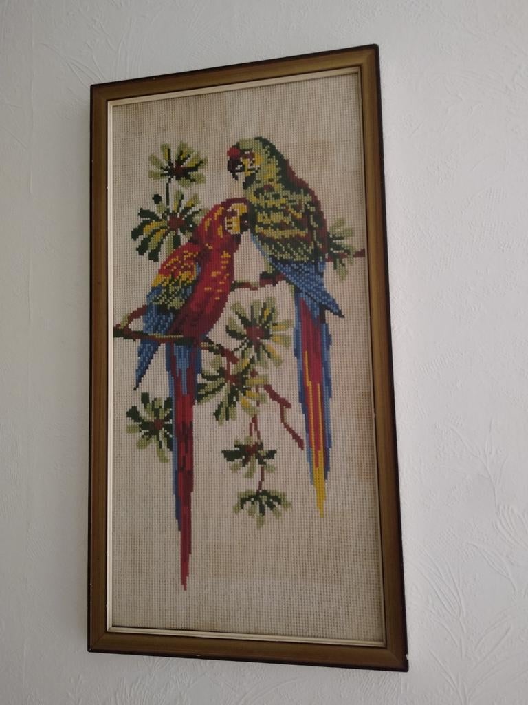 Geborduurd schilderij, Minder dan 50 cm, Overige typen, Ophalen of Verzenden, Zo goed als nieuw