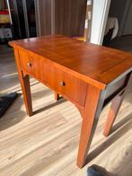 Klassieke houten kersen bijzettafel met lades, 50 tot 100 cm, Ophalen of Verzenden, Kersenhout, Zo goed als nieuw