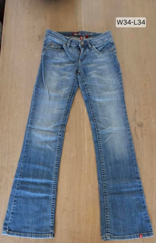 EDC bootcut jeans maat 34  lengte 34, Ophalen of Verzenden, Zo goed als nieuw, Blauw, W27 (confectie 34) of kleiner