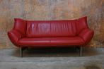 ZGANieuw 2 rode leren Leolux Tango design banken, Leolux, Leolux, Driepersoons, 75 tot 100 cm