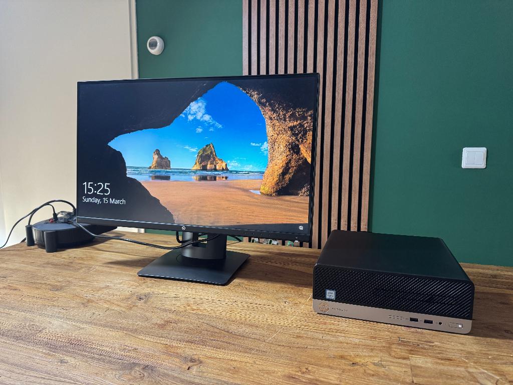 HP ProDesk 400 G6 SFF + HP Z27n monitor, Met monitor, 256 GB, 8 GB, Ophalen of Verzenden