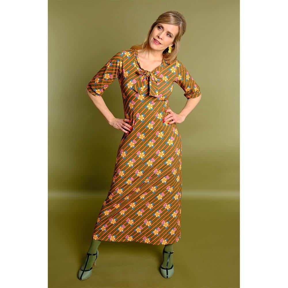 Nieuw+kaartje!MARGOT/Jurk Bya longshot/Retro print mt L/XL, Kleding | Dames, Jurken, Margot, Maat 42/44 (L), Nieuw, Ophalen of Verzenden