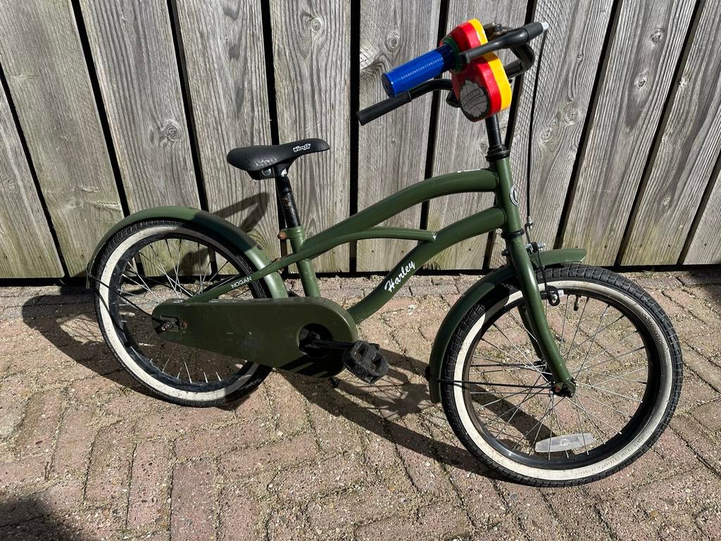 Nogan Harley 18 inch kinderfiets groen, Ophalen, Gebruikt, 16 tot 20 inch