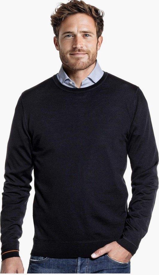 Joe Merino - trui - L - donkerblauw - nieuwstaat, Kleding | Heren, Truien en Vesten, Maat 52/54 (L), Blauw, Joe Merino, Ophalen of Verzenden