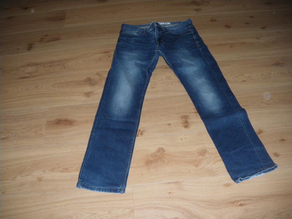 mooie spijkerbroek maat 30 merk marvin, Ophalen of Verzenden, Zo goed als nieuw, Maat 46 (S) of kleiner, Blauw