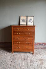 Prachtige strakke antieke eiken houten ladekast, dressoir.