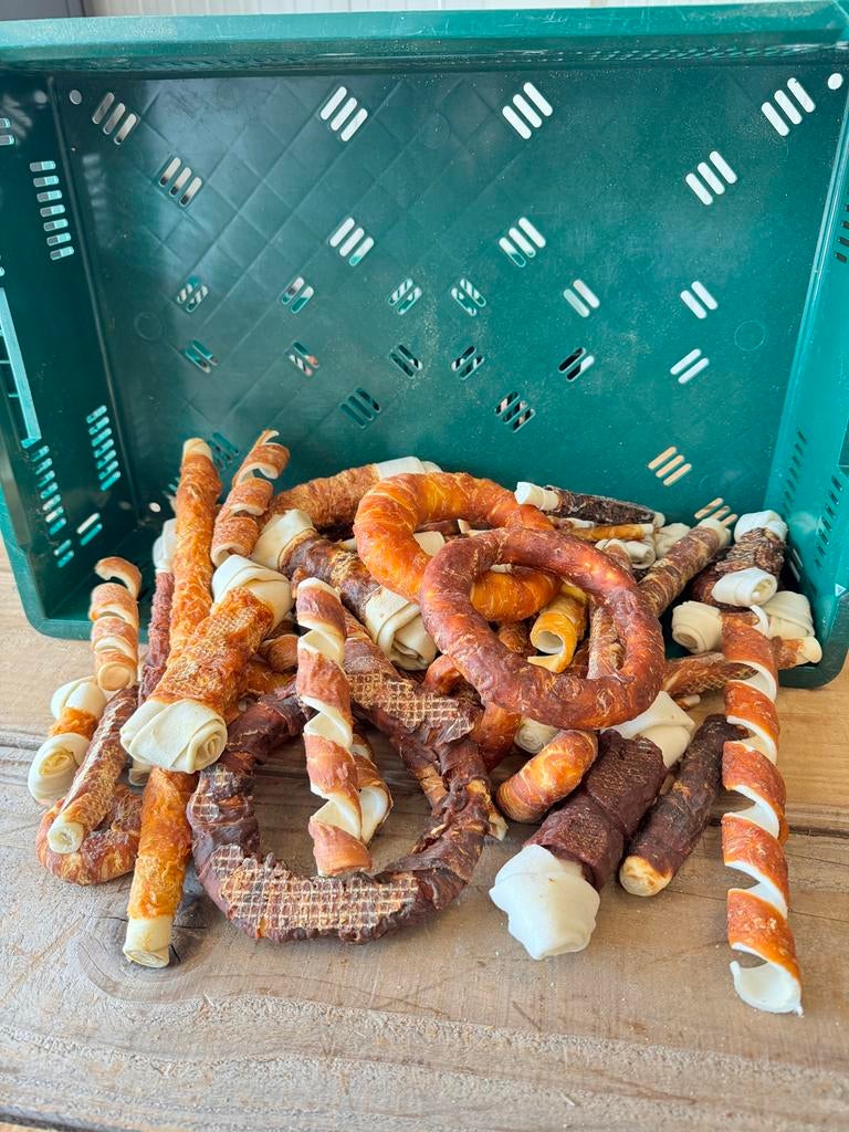 Hondensnack rawhide met kip en eend, Ophalen of Verzenden, Hond