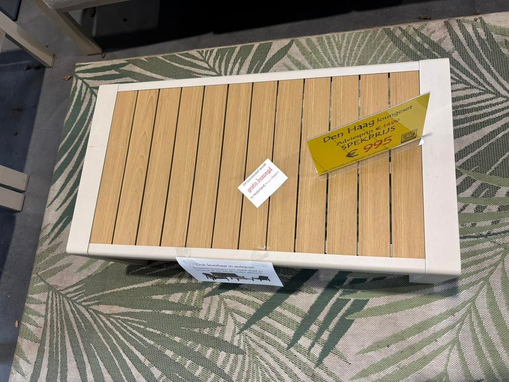 Tuin meubel salon tafel nieuw in doos, Ophalen, Nieuw, Rechthoekig