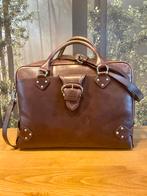 Claudio Ferrici leren tas / aktetas – vintage look, Overige merken, Bruin, Ophalen of Verzenden, Zo goed als nieuw