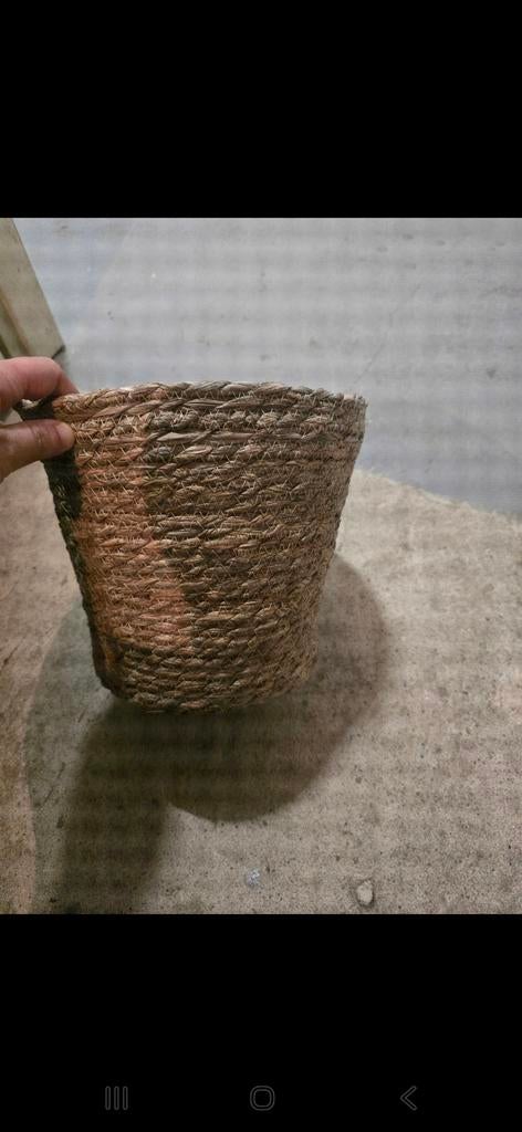 Mand, Ophalen of Verzenden, Rond, Riet