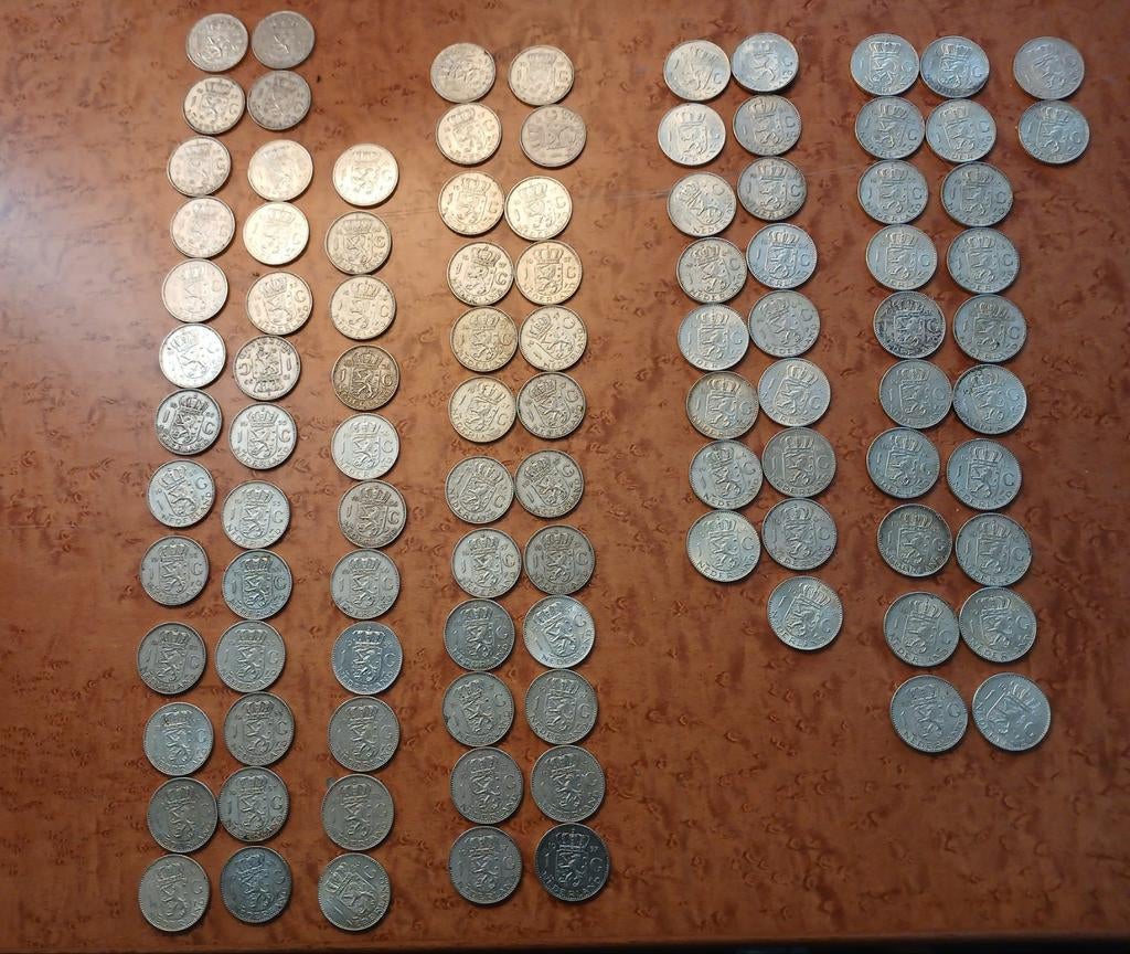 Nederland 1 Gulden Juliana zilver 100 stuks, Postzegels en Munten, Munten | Nederland, 1 gulden, Koningin Juliana, Zilver, Ophalen of Verzenden