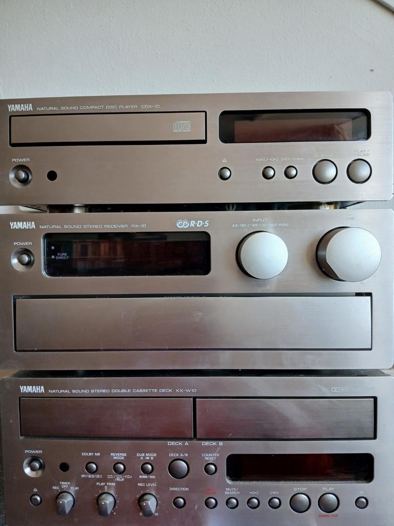 Yamaha RX 10 versterker Yamaha CDX 10 cd speler Yamaha KX W1, Overige merken, Gebruikt, Cassettedeck, Losse componenten
