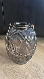 Vaas rookglas met goud, Overige kleuren, Ophalen of Verzenden, Minder dan 50 cm, Glas