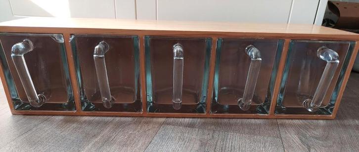 Ikea forhoja kruideniersrek grutters met glazen potjes, Huis en Inrichting, Kasten | Overige, Gebruikt, Ophalen of Verzenden