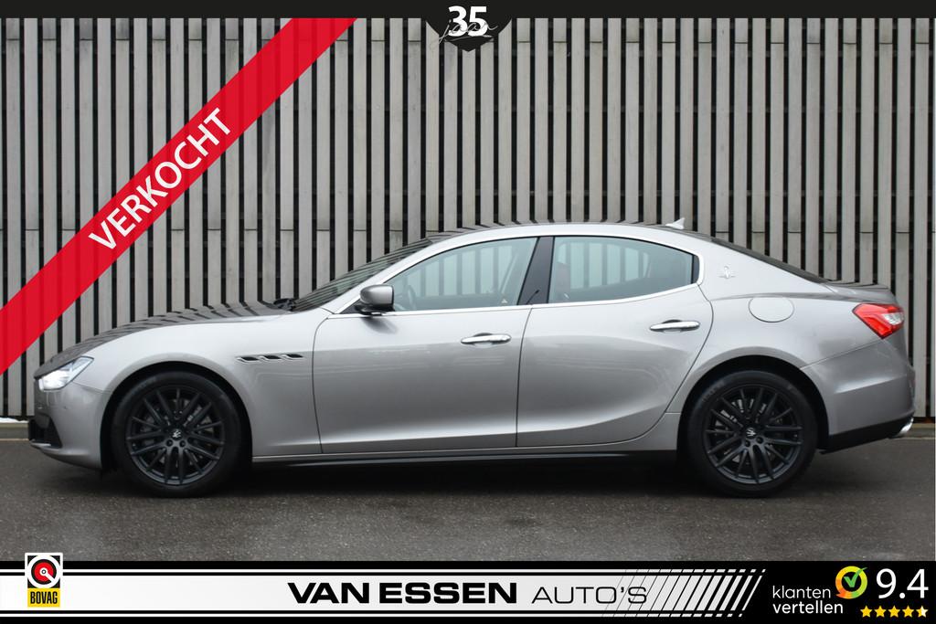 Maserati Ghibli 3.0 V6 D Navigatie Leer All-Season Memory Ca, Auto's, Maserati, Euro 5, Achterwielaandrijving, Gebruikt, 2987 cc