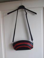 Bylin leren zwart rood regenboog tasje met hengsel, Ophalen of Verzenden, Zo goed als nieuw, Overige kleuren, Schoudertasje