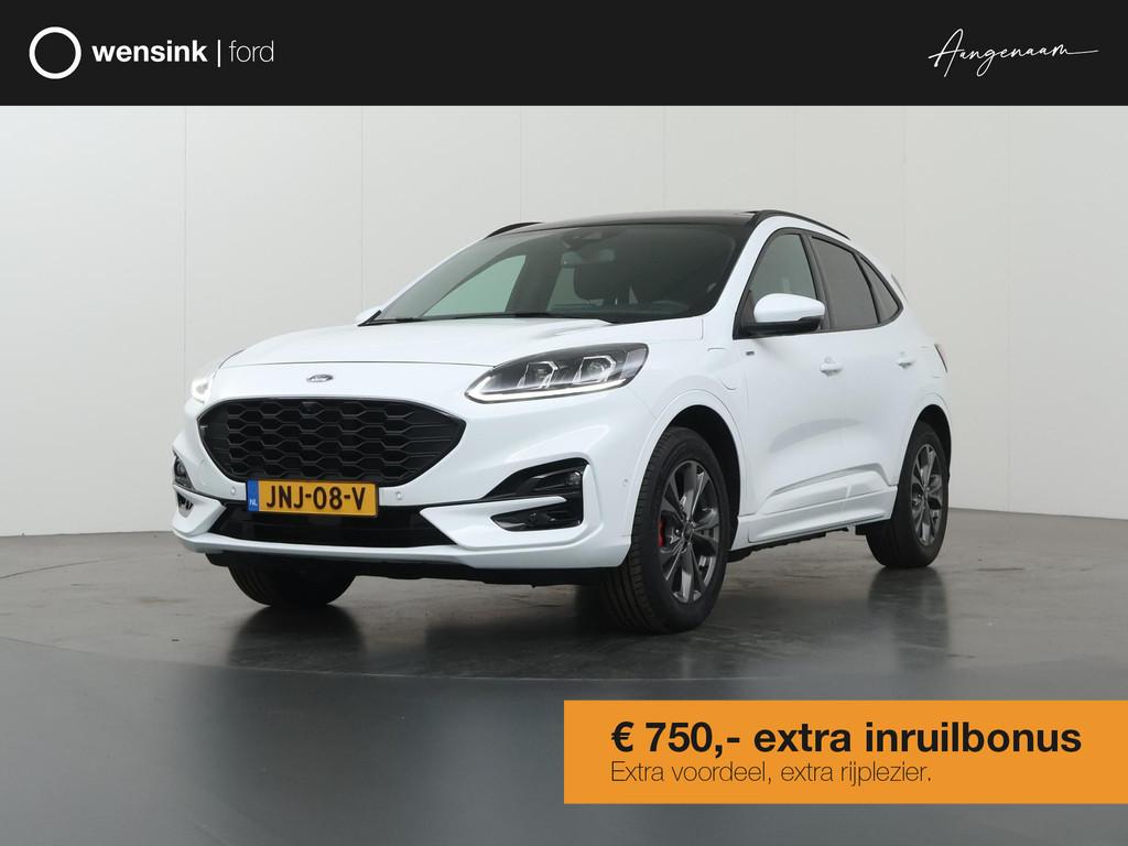 Ford Kuga 2.5 PHEV ST-Line X | Panoramadak | Elekt. Trekhaak, Gebruikt, 4 cilinders, Verwarming stoelen achter, Wit