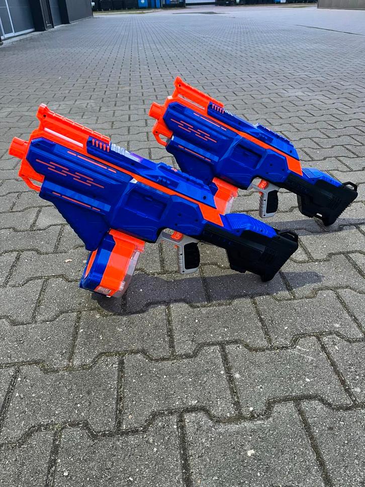 Automatische Nerf Gun - Set van 2, Kinderen en Baby's, Speelgoed | Overig, Zo goed als nieuw, Jongen of Meisje, Ophalen of Verzenden