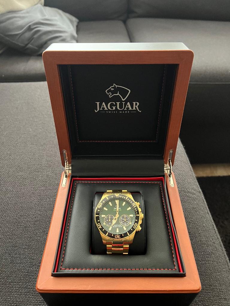 Jaguar horloge, Sieraden, Tassen en Uiterlijk, Horloges | Heren, Overige merken, Staal, Staal, Polshorloge
