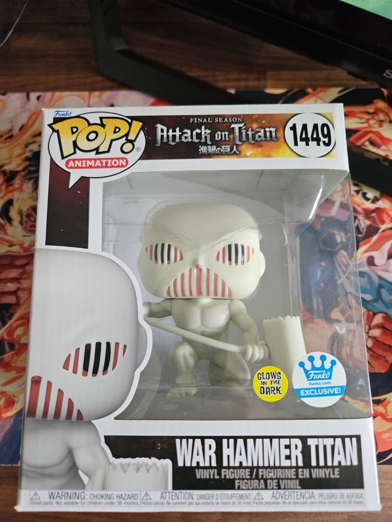 Funko Pop! Attack on Titan War Hammer Titan 1449 GITD, Verzamelen, Poppetjes en Figuurtjes, Ophalen of Verzenden, Nieuw