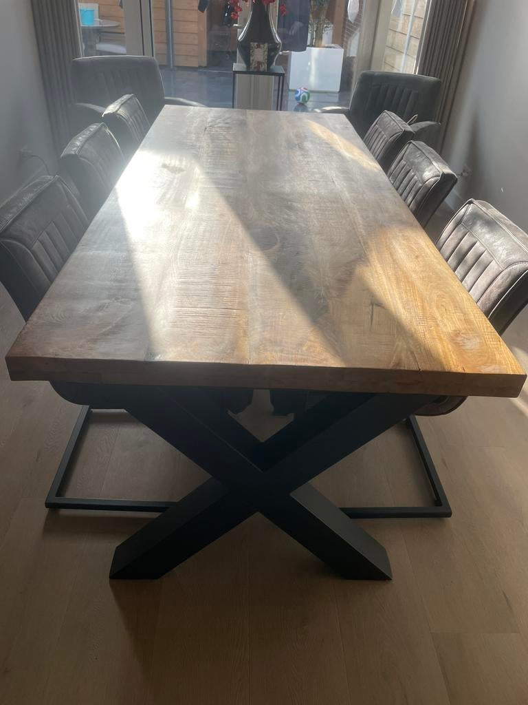 Keukentafel, 200 cm of meer, Zo goed als nieuw, Rechthoekig, 50 tot 100 cm