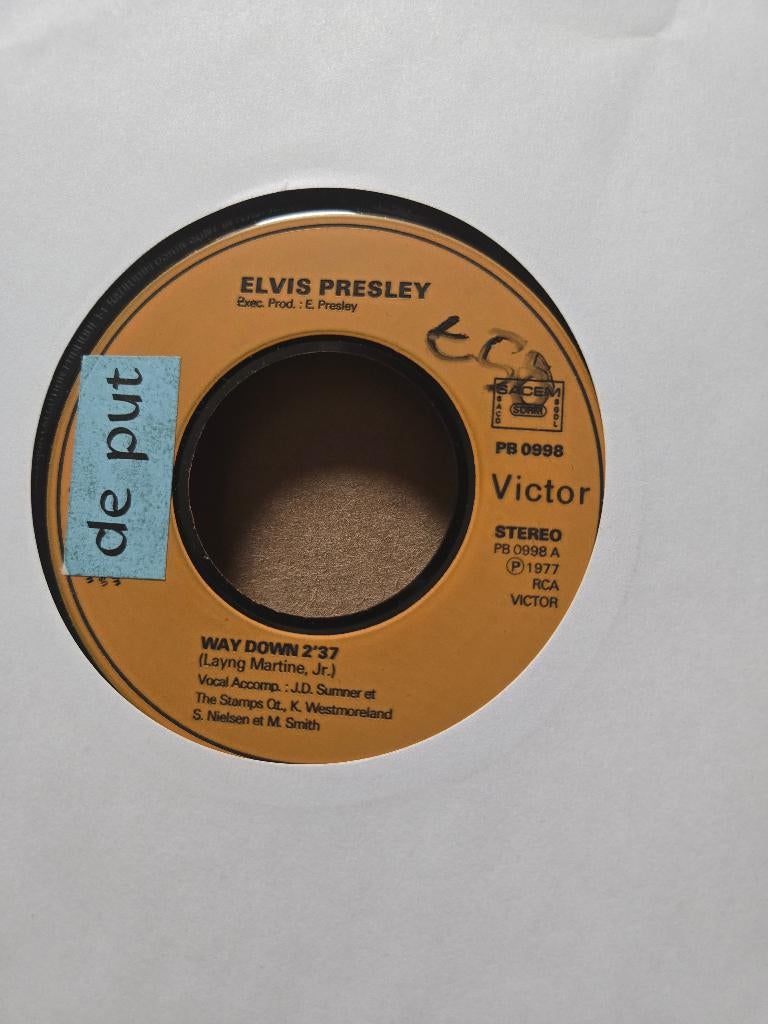 Elvis Presley - Way down, Gebruikt, 7 inch, Single, Ophalen of Verzenden