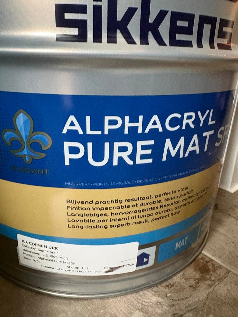 Sikkens verf en primer S3005-Y50R - 1L primer, 10L verf, Ophalen, Overige kleuren, Nieuw, Verf