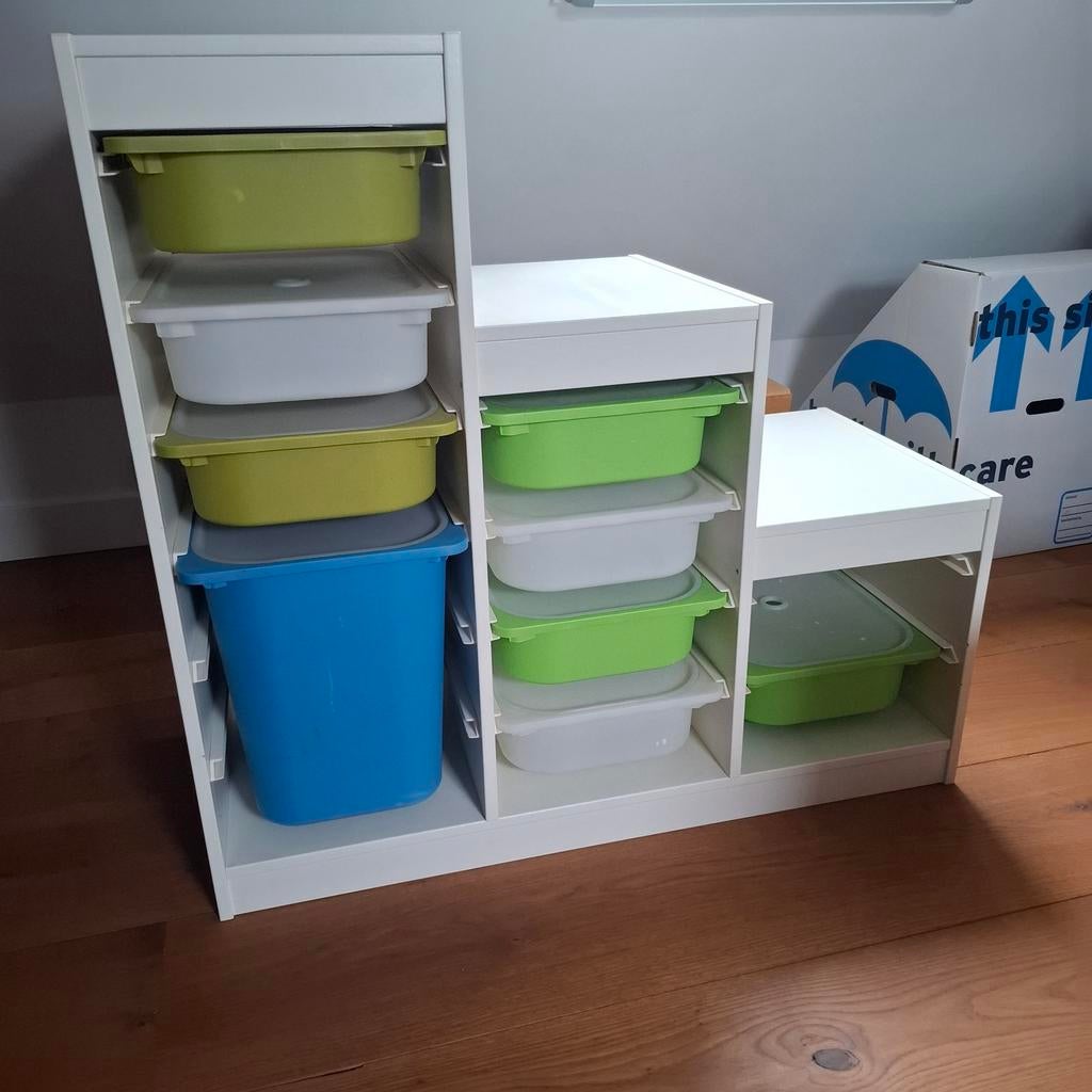 Trofas ikea opbergcombinatie met bakken, Huis en Inrichting, Kasten | Ladekasten, Ophalen, Minder dan 50 cm, 5 laden of meer, Zo goed als nieuw