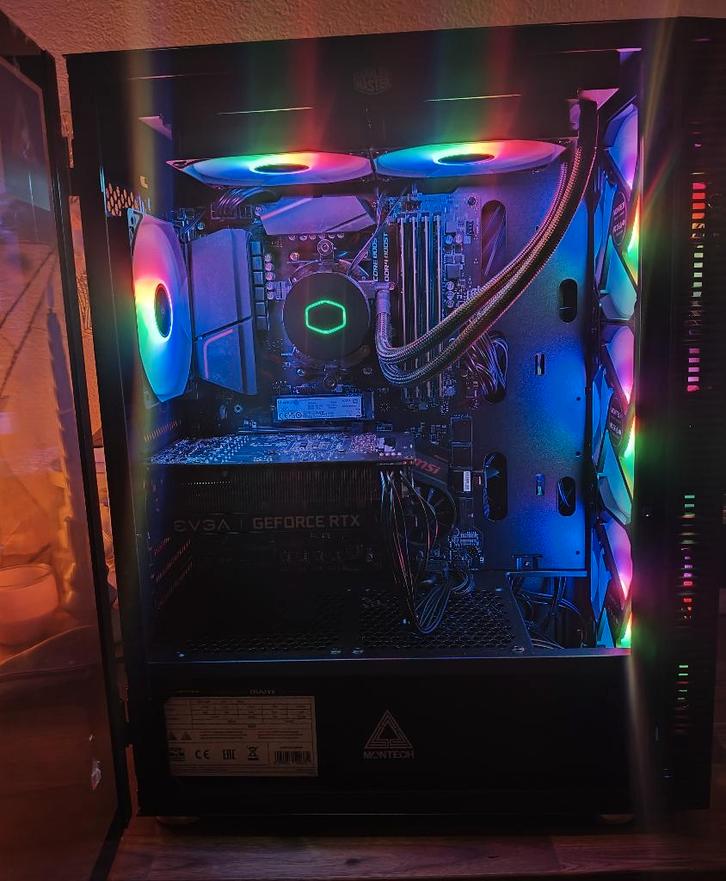 RGB Gaming PC Ryzen 5-5500 RTX2060, Computers en Software, Desktop Pc's, Refurbished, 4 Ghz of meer, HDD, SSD, 32 GB, Met videokaart
