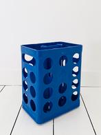 Belgisch vintage flessenkrat / flessenrek - koningsblauw, Ophalen of Verzenden, Zo goed als nieuw