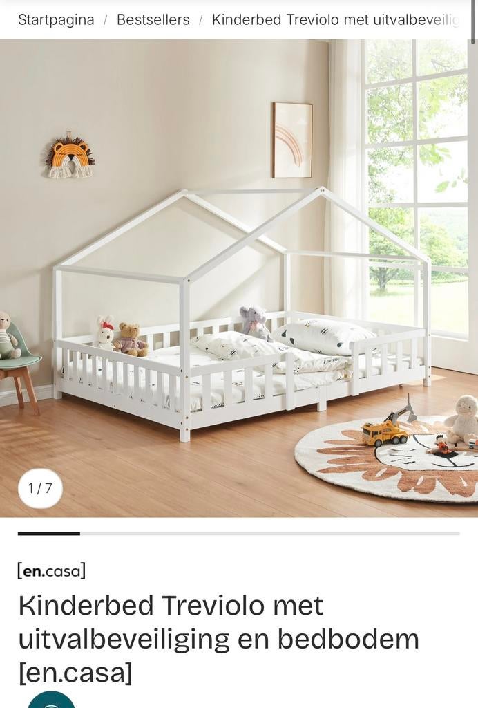 Kinderbed Treviolo 140x200cm met matras, zo goed als nieuw, Kinderen en Baby's, Kinderkamer | Bedden, Ophalen, Matras, 180 cm of meer