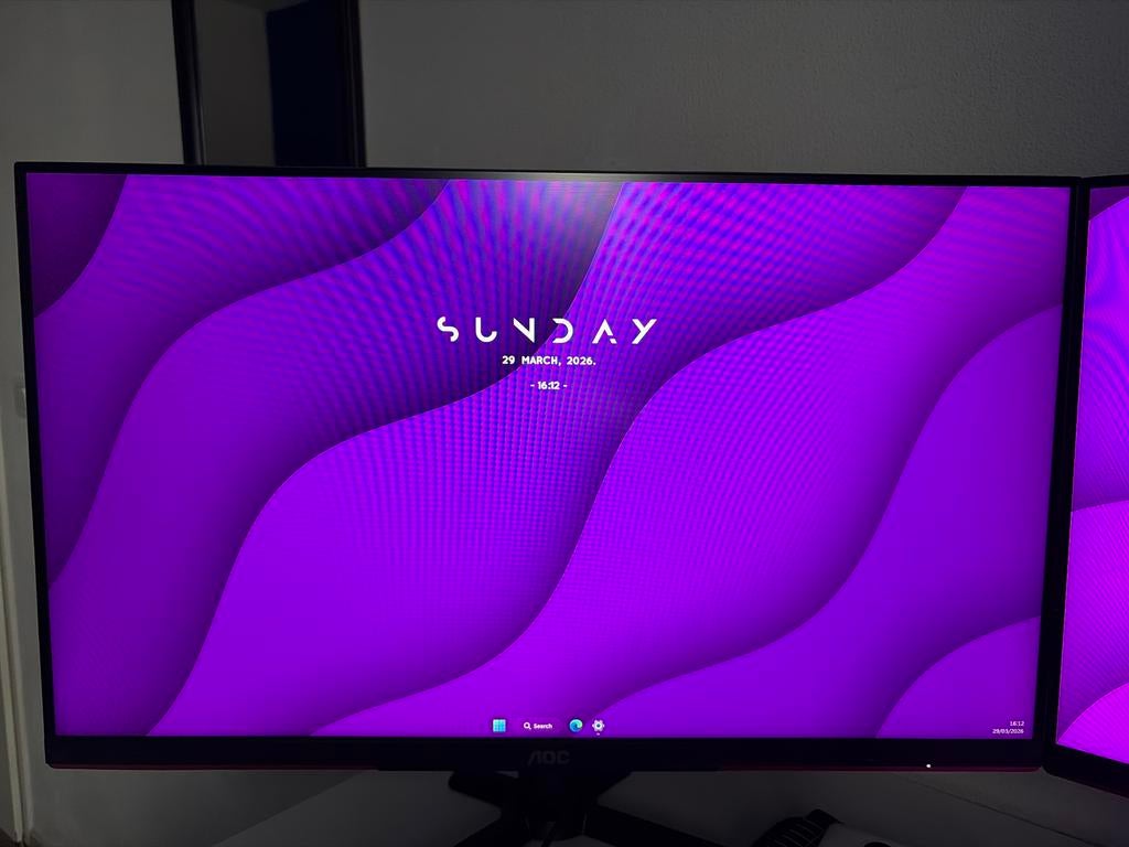 2 AOC monitoren, Ophalen of Verzenden, Gebruikt, Full HD, 60 Hz of minder